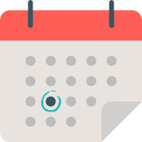 Image of a calendar. KESIMPTA is taken once a month*, with prefilled auto-injector pen
